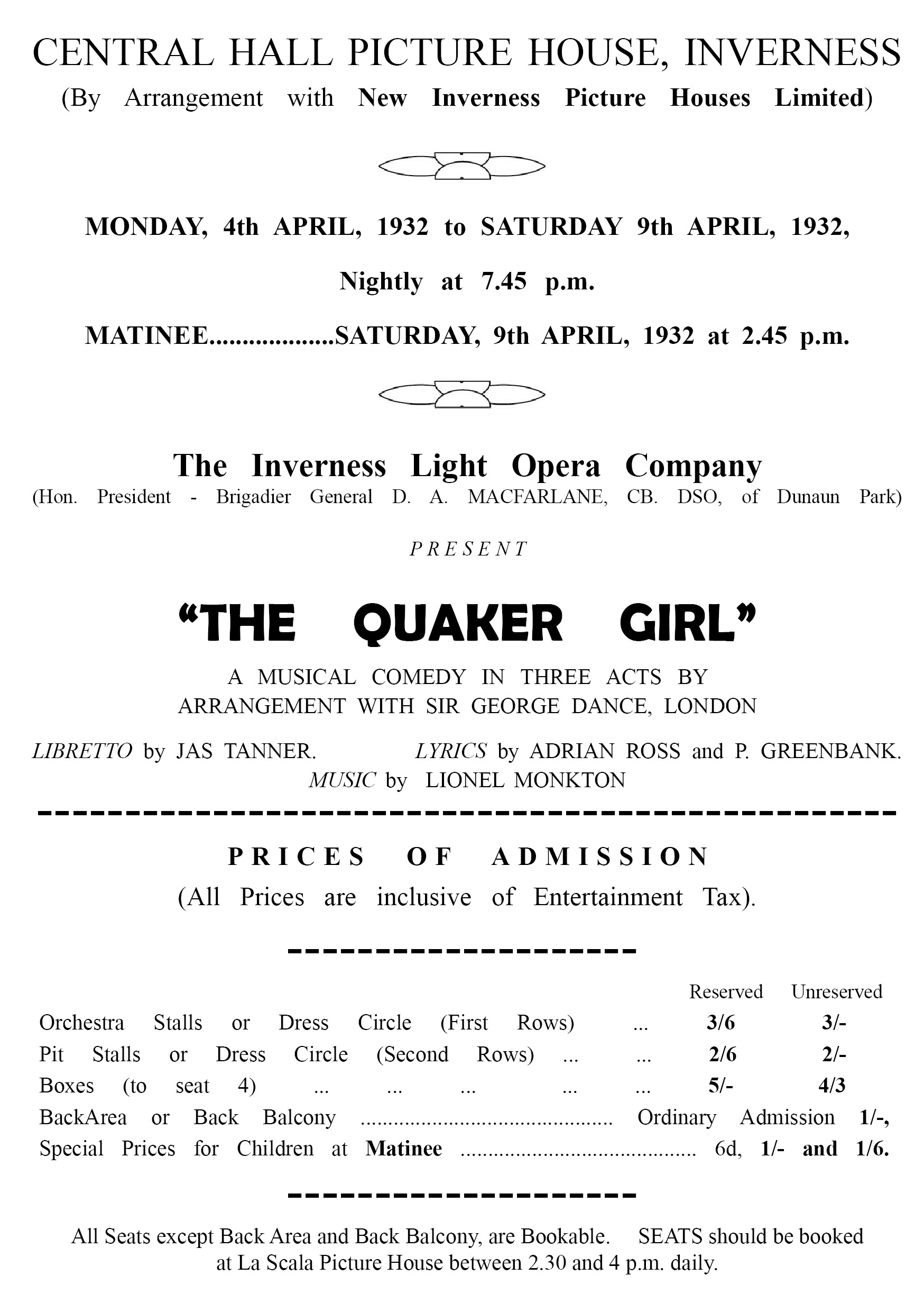 The Quaker Girl : 1932